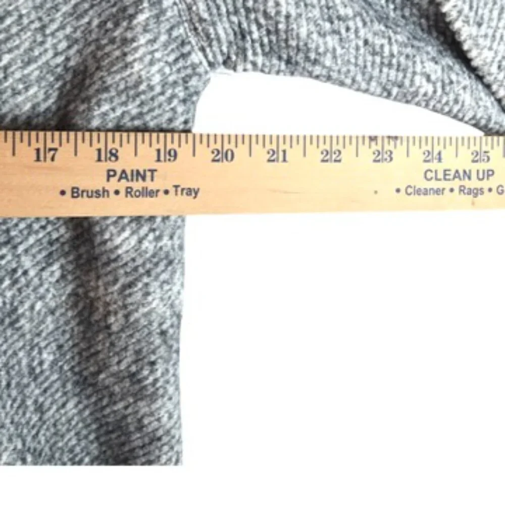 MNG Grey Knit Longline Bomber Jacket Coat M Felted Fabric